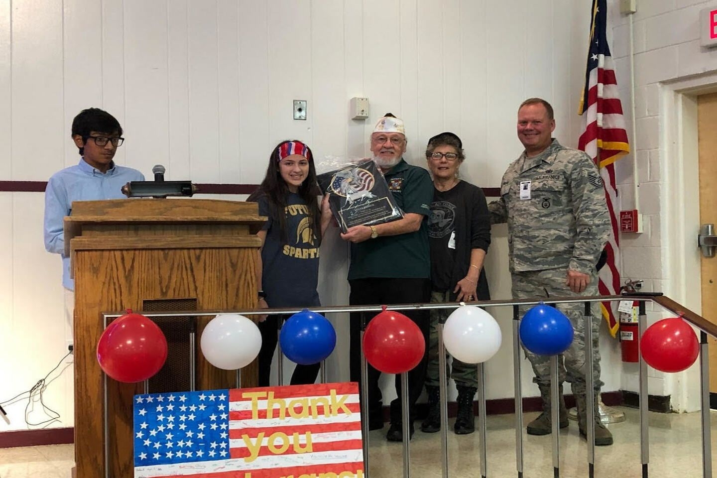 Quartermaster Emmick receives plaque for years of maintaining a close link between the VFW and VECC